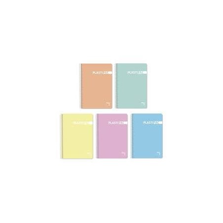 Bloc folio cuadro 4mm  80 hojas Plastipac pastel