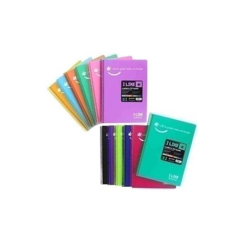 Cuaderno A4 80 hojas tapa pp I like horizontal