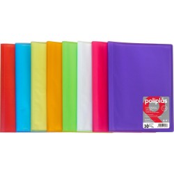 Carpeta 10 fundas A4 poliplás amarillo soft