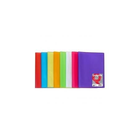 Carpeta 20 fundas A4 poliplás rosa soft