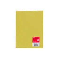 Carpeta 30 fundas A4 poliplás amarfillo