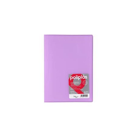 Carpeta 40 fundas A4 poliplás lavanda soft