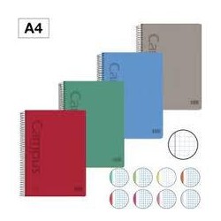 Bloc A4 160 hojas 90 gr tapa PP 8 colores 5x5
