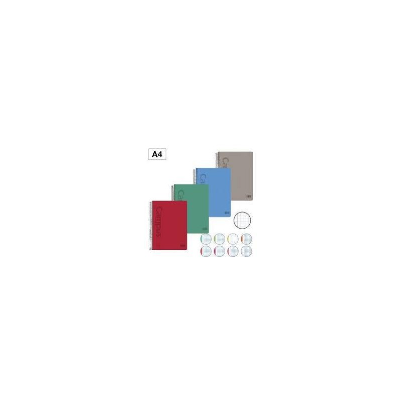 Bloc A4 160 hojas 90 gr tapa PP 8 colores 5x5