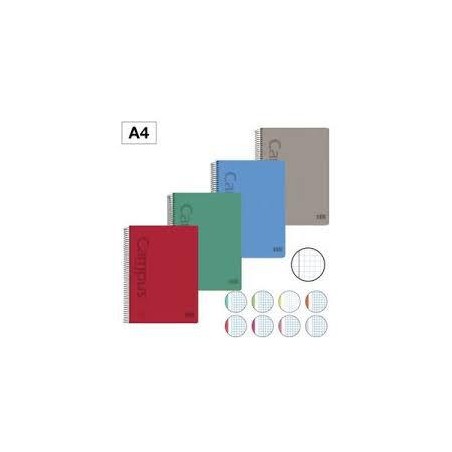Bloc A4 160 hojas 90 gr tapa PP 8 colores 5x5