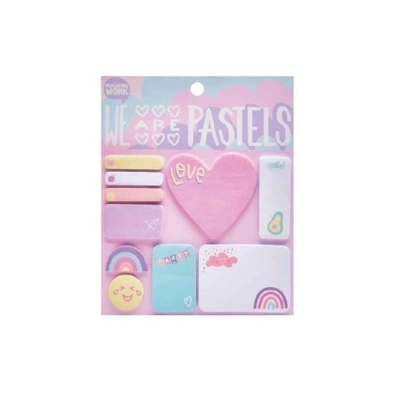 Notas adhesivas mooving pastel set formas surtidas Notas adhesivas mooving pastel set formas surtidas