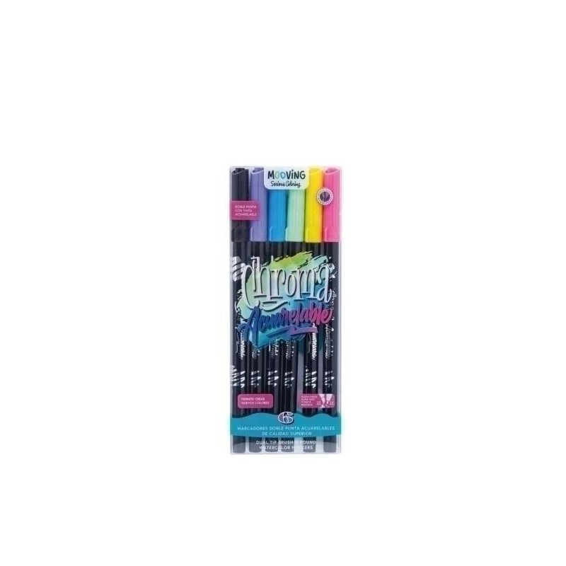 Rotulador fibra mooving doble punta pincel acuarel Rotulador fibra mooving doble punta pincel acuarel