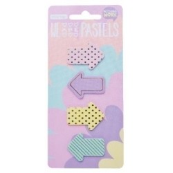 Banderitas adhesivas mooving pastel flechas 4 unid