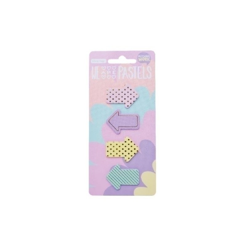 Banderitas adhesivas mooving pastel flechas 4 unid Banderitas adhesivas mooving pastel flechas 4 unid