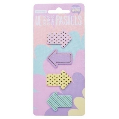Banderitas adhesivas mooving pastel flechas 4 unid