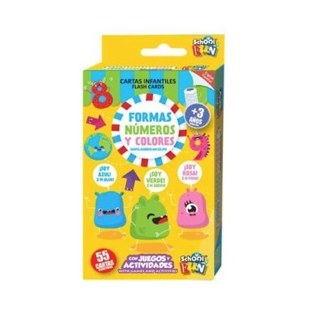 Formas numeros y colores  cartas infantiles