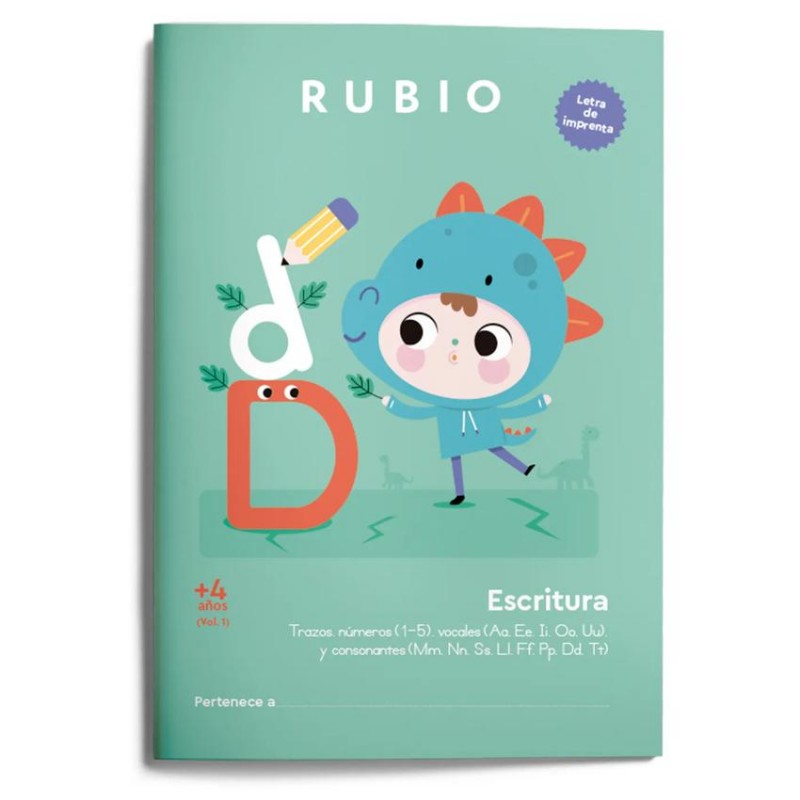 Esccritura con letra de imprenta   4 años