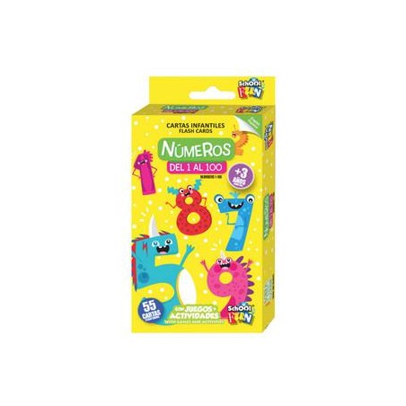 Numeros del 1 al 100  cartas infantiles