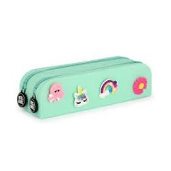 Portatodo doble diy silicona pins verde mint bits&