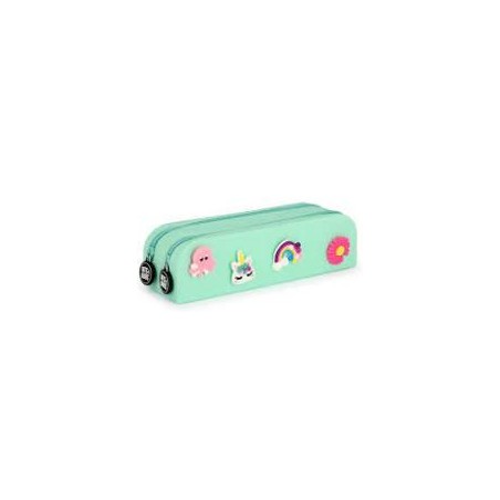 Portatodo doble diy silicona pins verde mint bits&