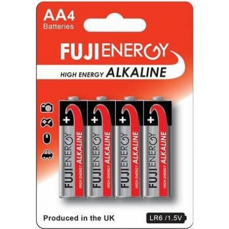 Blister 4 pilas AA alcalinas fufjienergy LR06 
