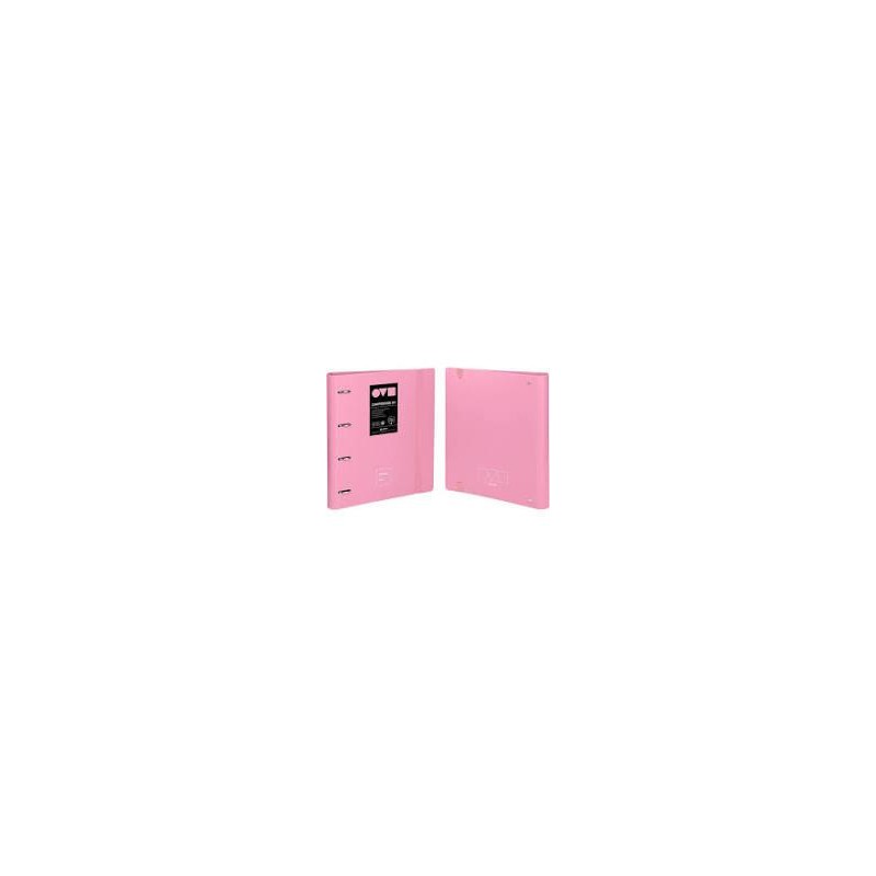 Carpebook 4 anillas 35 mm a4 unequal minimal rosa