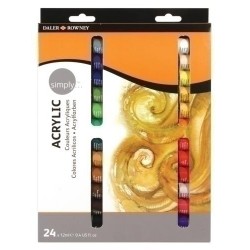 Estuche de 24 pinturas acrilicas daler rowney 12ml