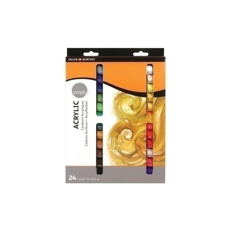 Estuche de 24 pinturas acrilicas daler rowney 12ml Estuche de 24 pinturas acrilicas daler rowney 12ml