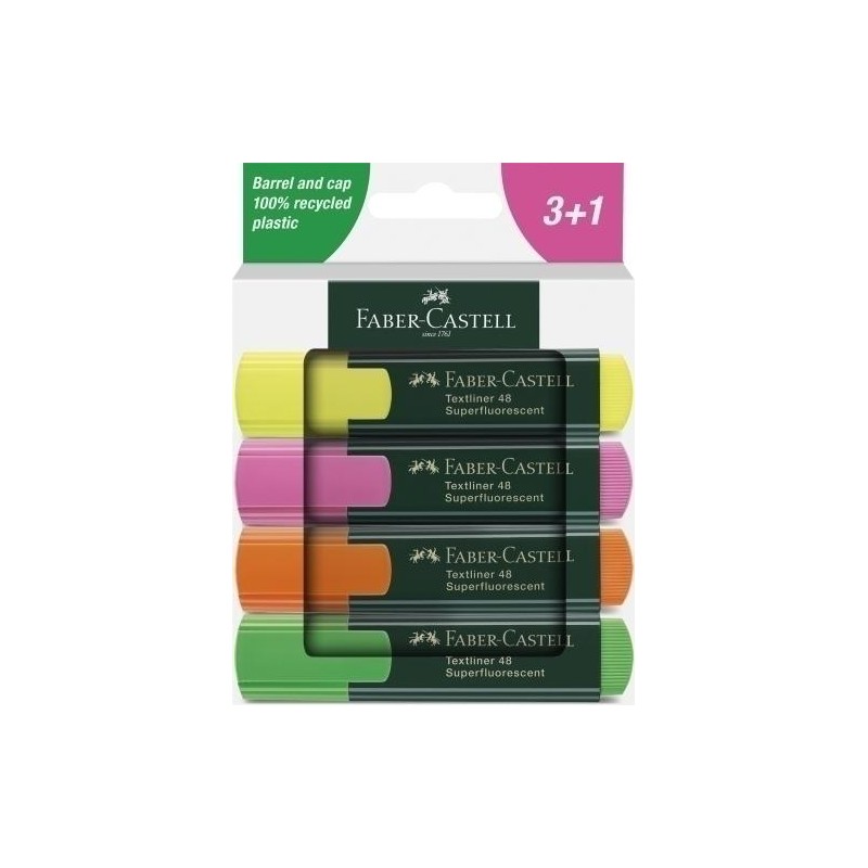 Estuche marcadores fluor faber-castell 3 1 Estuche marcadores fluor faber-castell 3 1