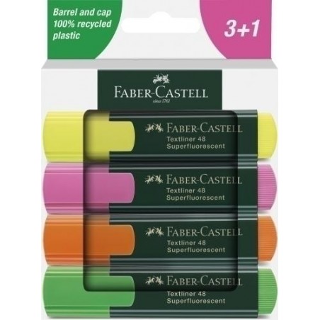 Estuche marcadores fluor faber-castell 3 1
