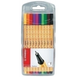 Pack 10 rotuladores stabilo fibra point 88
