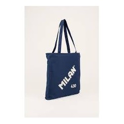 Bolso milan 430 shooper tela cremallera azul