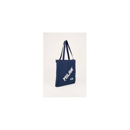 Bolso milan 430 shooper tela cremallera azul