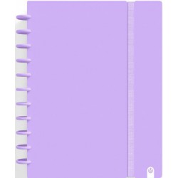 Cuaderno ingeniox A4 cuadro 5x5 malva pastel