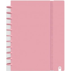 Cuaderno ingeniox A4 cuadro 5x5 rosa pastel