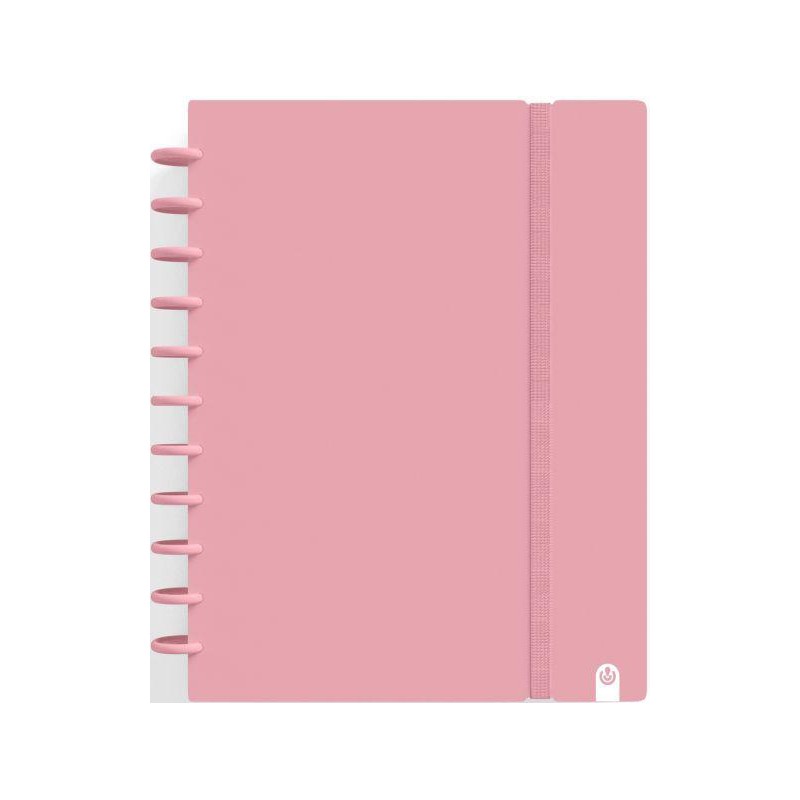 Cuaderno ingeniox A4 cuadro 5x5 rosa pastel
