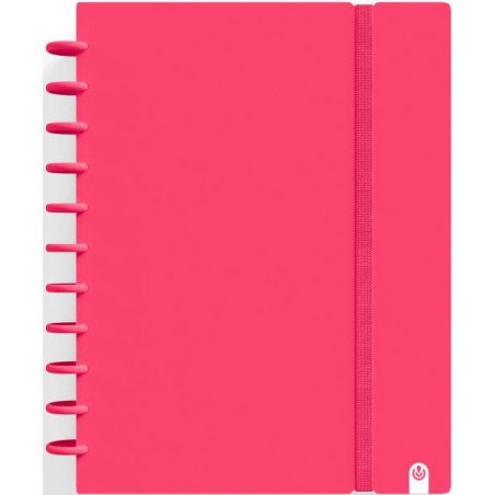 Cuaderno ingeniox A4 80 hojas cuadricula 5x5 rojo