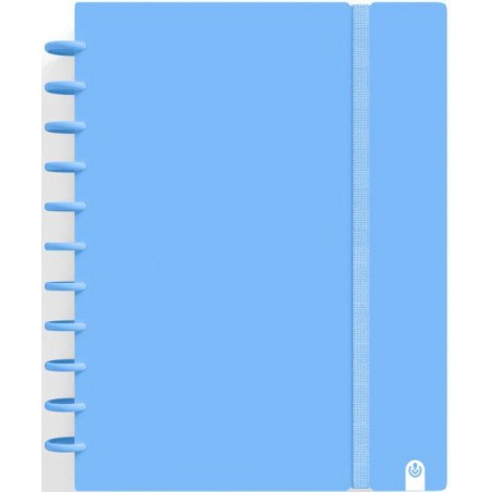 Cuaderno ingeniox A4 80 h cuadro 5x5 azul pastel
