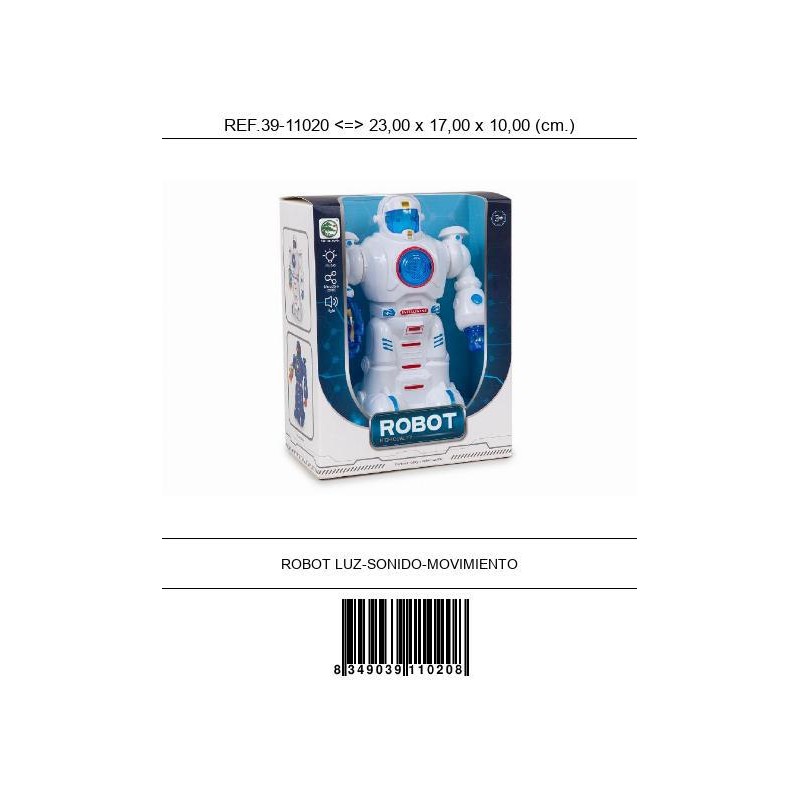 Robot con luz  sonido y movimiento