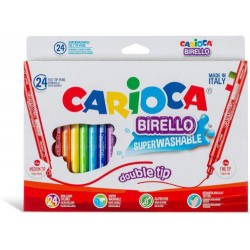 Estuche de 24 rotuladores doble punta carioca