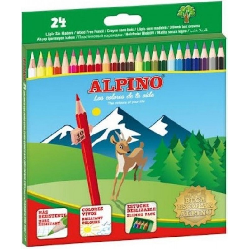Estuche 24 lapices colores alpino surtidos Estuche 24 lapices colores alpino surtidos