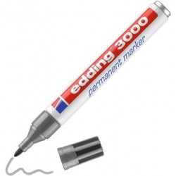 Rotulador edding 3000 gris marcador permanente
