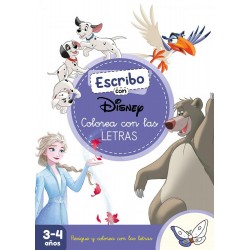 Escribo con disney  Colorea con las letras