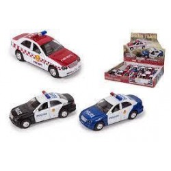Coche policia metal con luz y sonido
