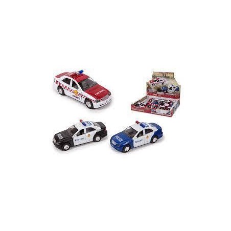 Coche policia metal con luz y sonido