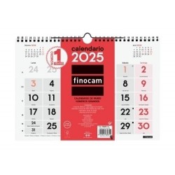 Calendario 2025 pared mensual números grandes M