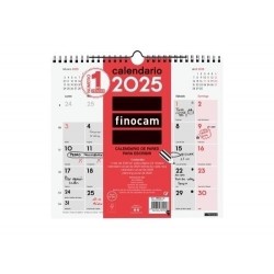Calendario 2025 pared mensual escribir M