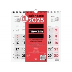 Calendario 2025 mensual números grandes 300x300