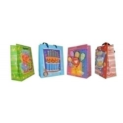 Bolsa de papel con relieve 18x23x8 5cm surtidas