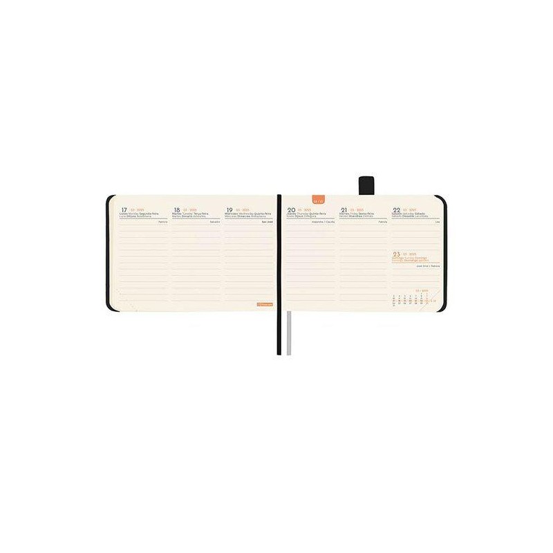 Agenda año 2025 textura M0 10x7cm svv negro