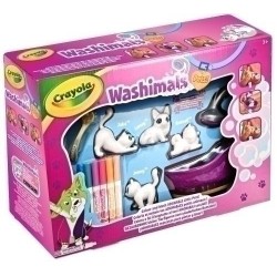 Juego washimals bañera y 4 mascotas crayola