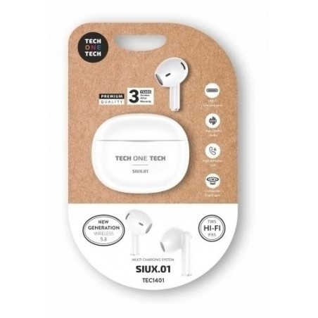 Auriculares tech one tech SIUX 01 bluethooh blanco