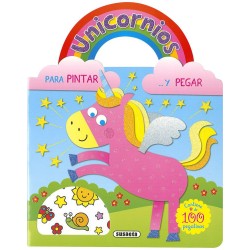 Unicornios para pintar y pegar