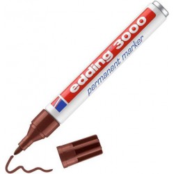 Rotulador permanente edding 3000 marrón