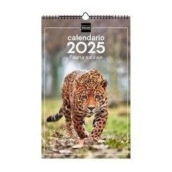 Calendario 2025 de pared para escribir fauna